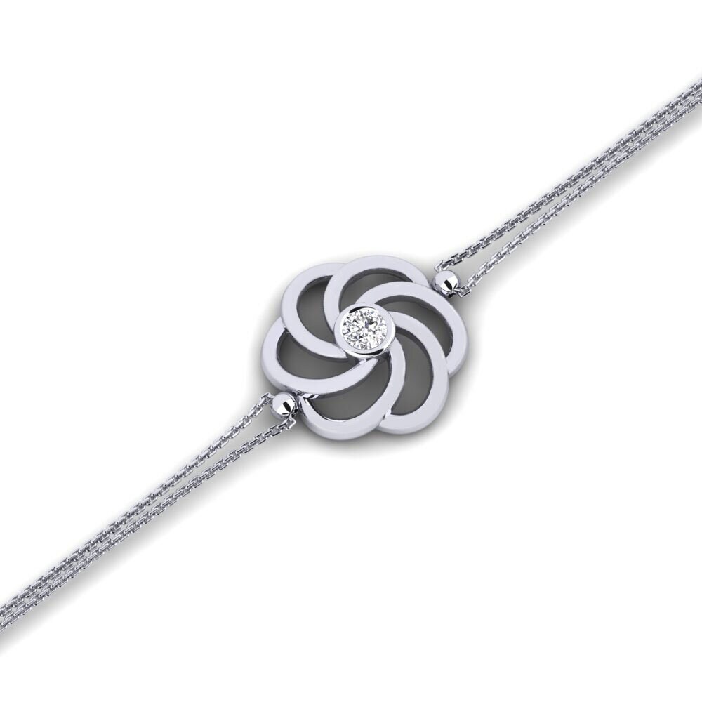 925 Prata de lei Diamante Produzido em Laboratório Pulseira Feminino Entraintren