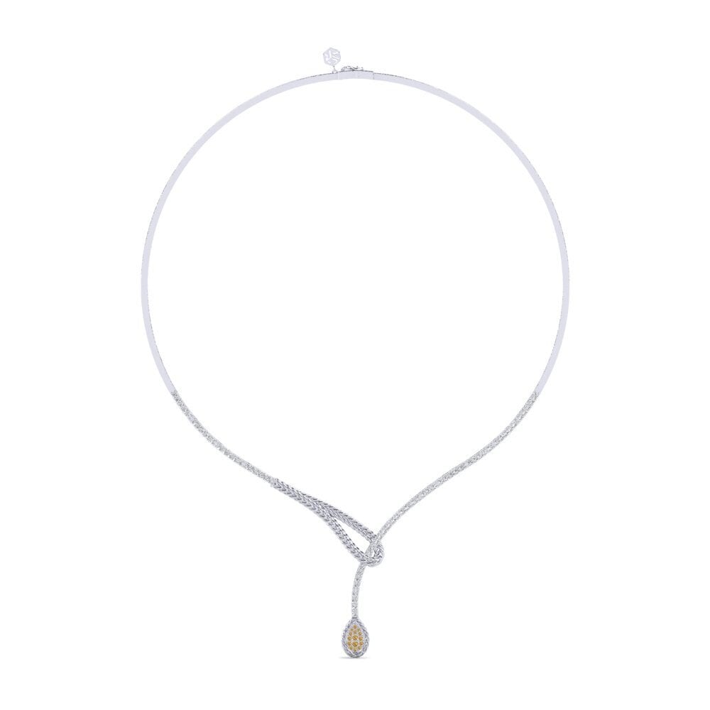 950 Platinum Brown Diamond Collier Entwine