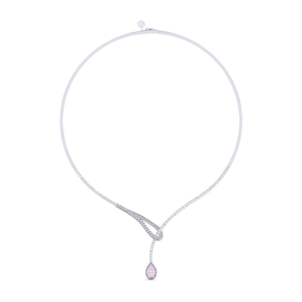 950 Platinum Pink Sapphire Collier Entwine