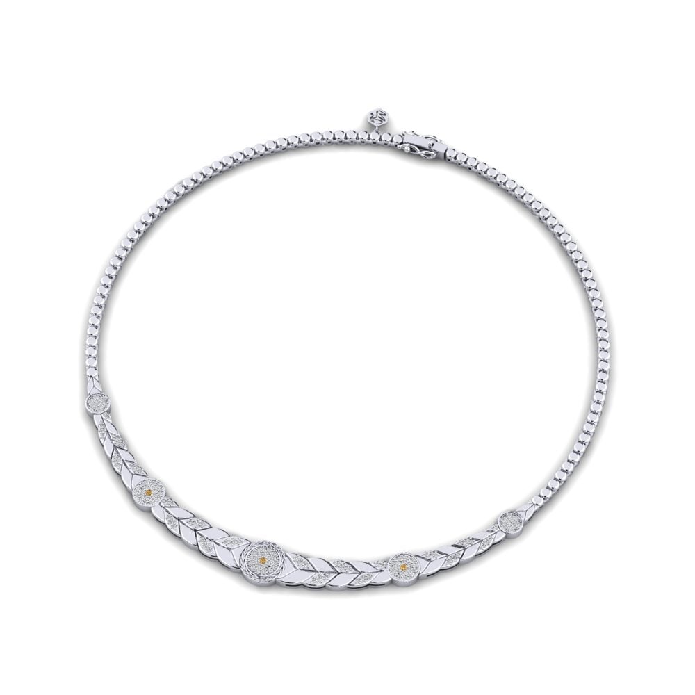 950 Platinum Brown Diamond Collier Entwist