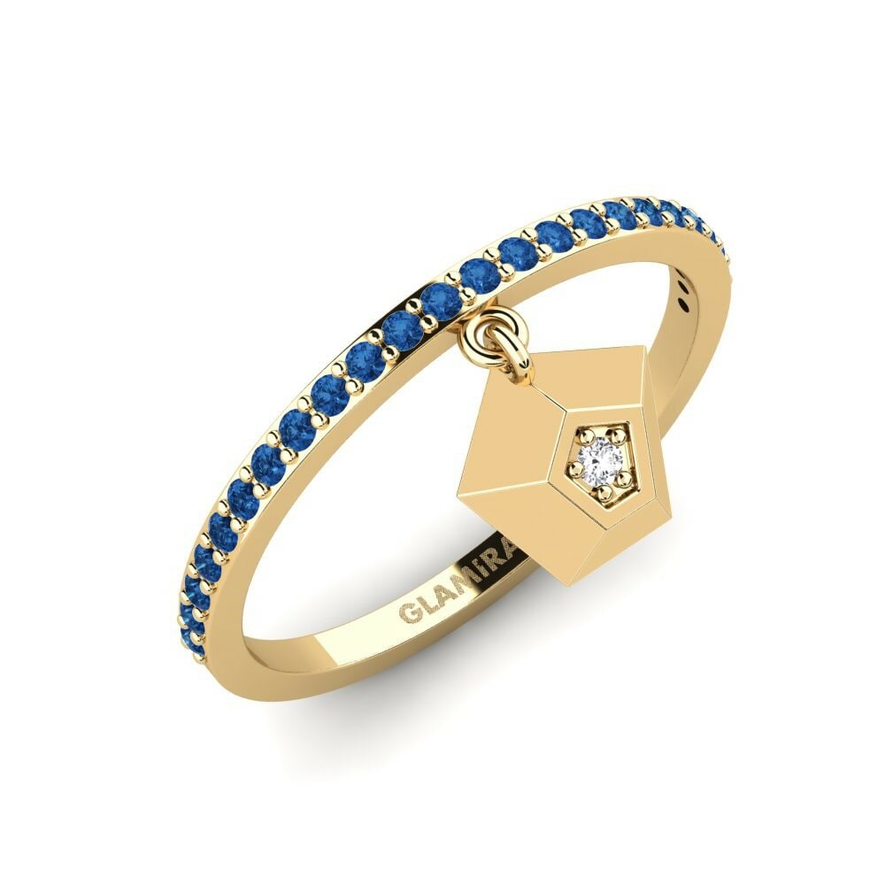 Dark Blue Zirconia Ring Equinox