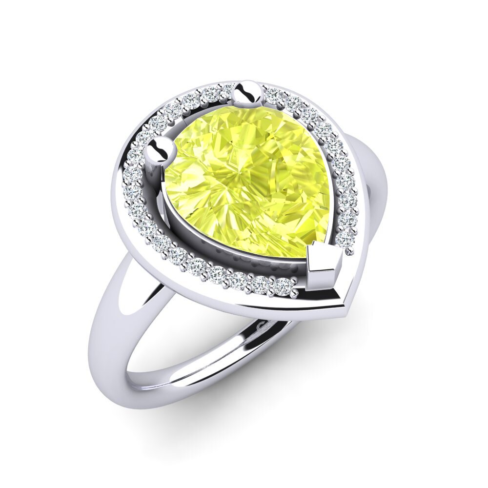 Lemon Quartz Engagement Ring Eranthe