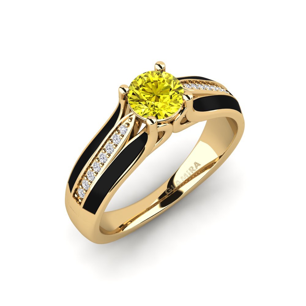 Yellow Diamond Engagement Ring Basilia