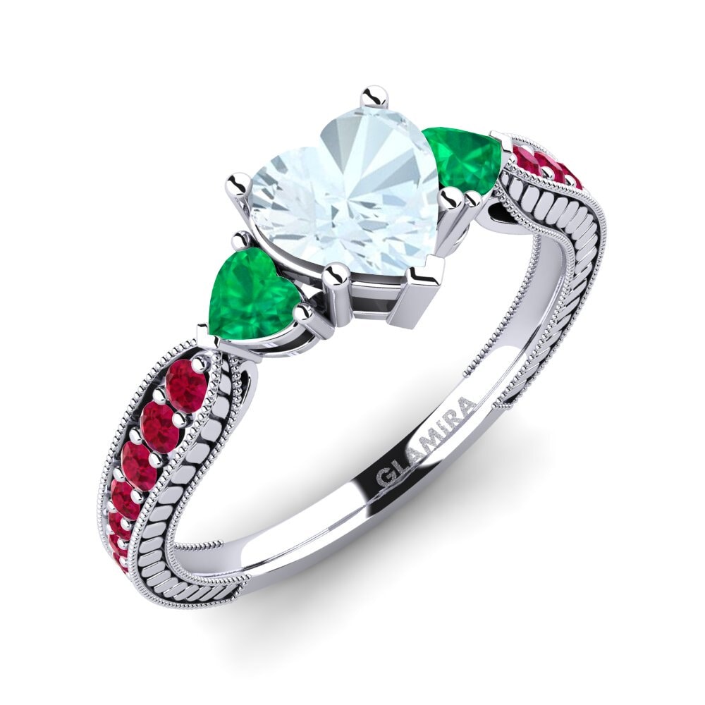 Aguamarina Anillo de compromiso Erica