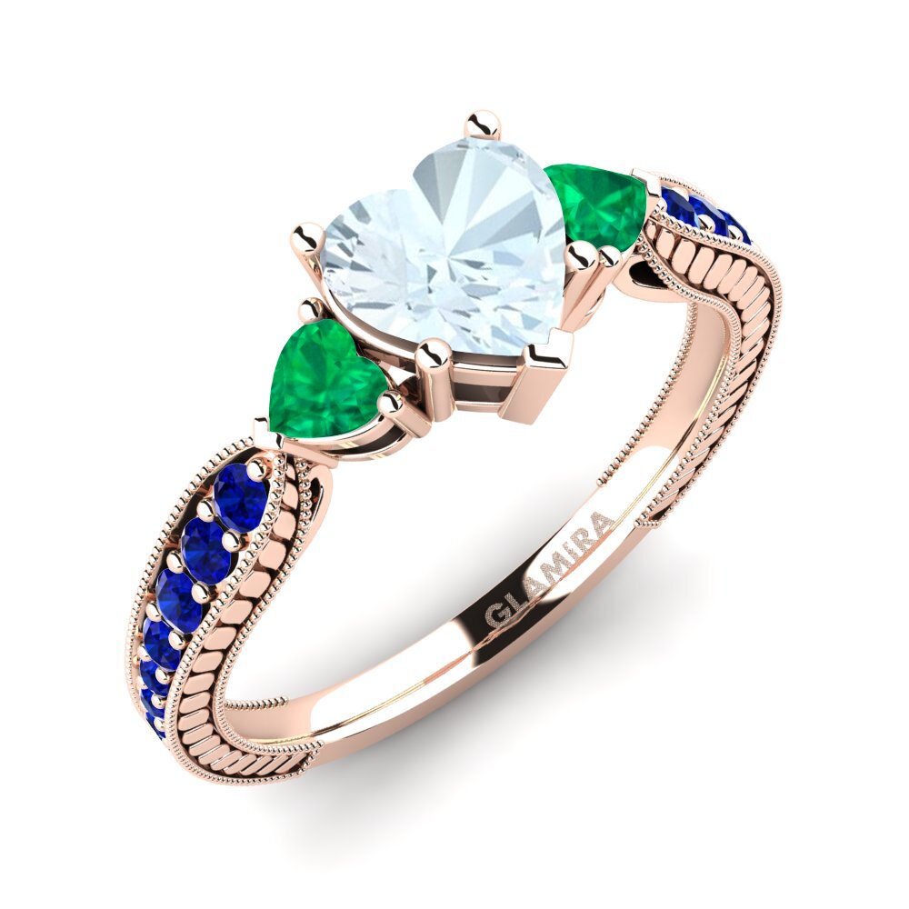 9K Rose Gold Engagement Ring Erica