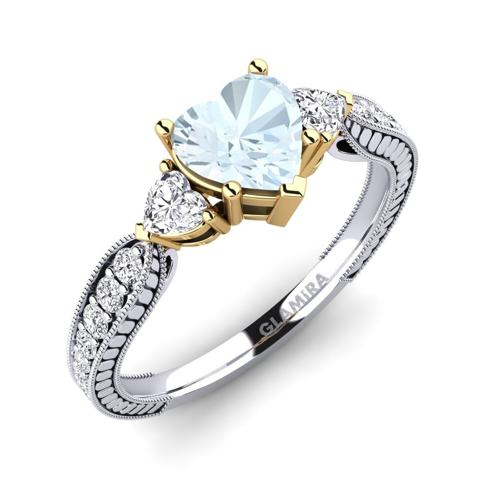 14ct White / Yellow Gold Engagement Ring Erica