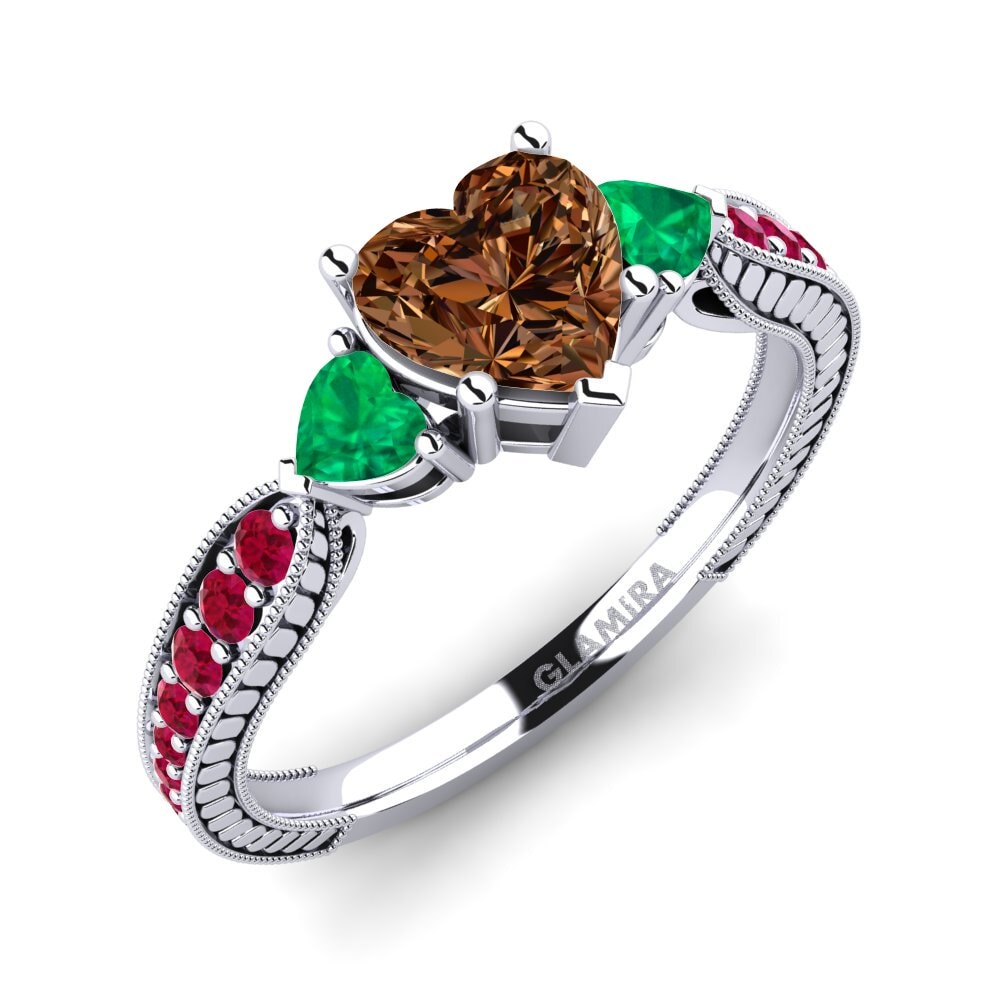 Diamante Marrón Anillo de compromiso Erica