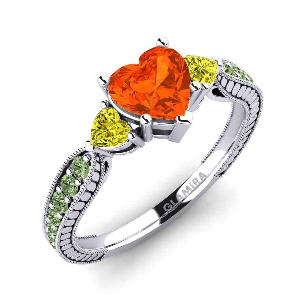 Fire Opal Engagement Ring Erica