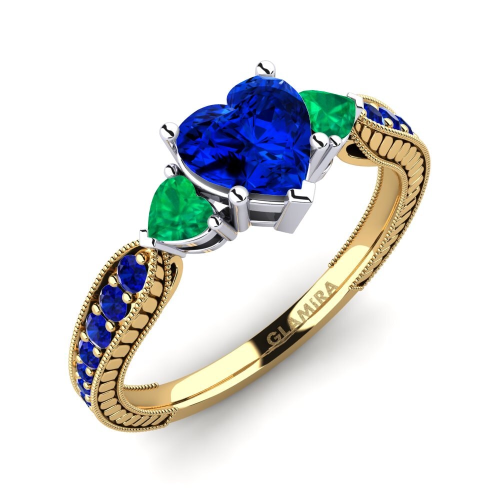 18ct Yellow & White Gold Engagement Ring Erica