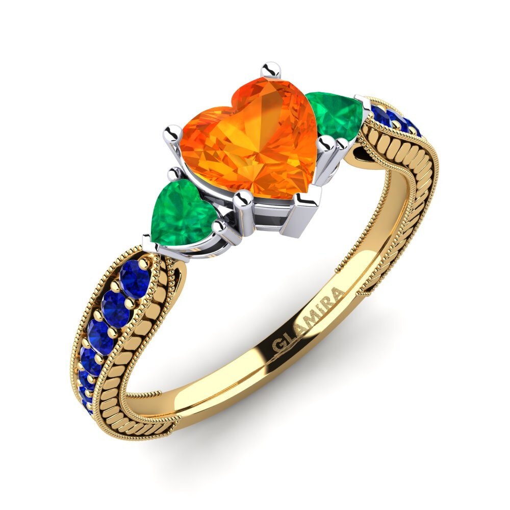 9K Yellow & White Gold Engagement Ring Erica