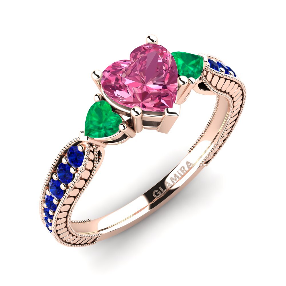 18k Oro Rosa Anillo de compromiso Erica