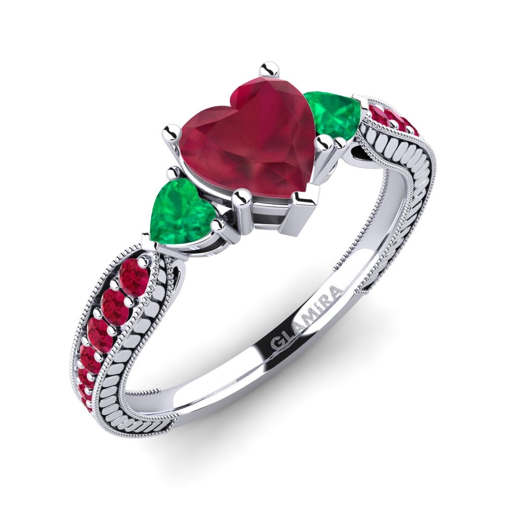 Rubí Anillo de compromiso Erica
