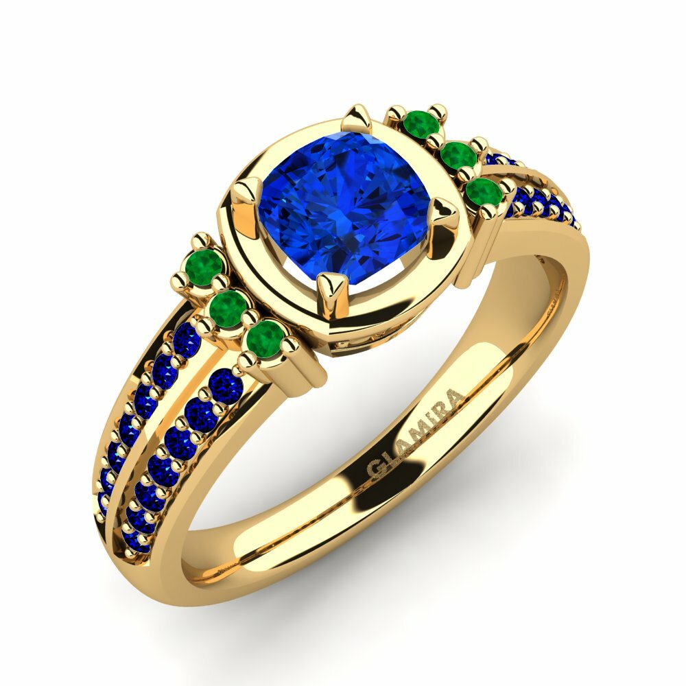 Safiro (Creado en Laboratorio) Anillo de compromiso Ericeira