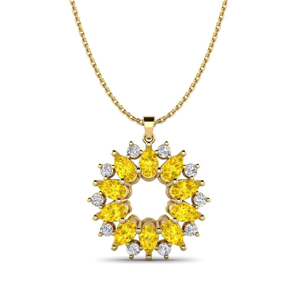 Zafiro amarillo Colgante de Mujer Eriksson