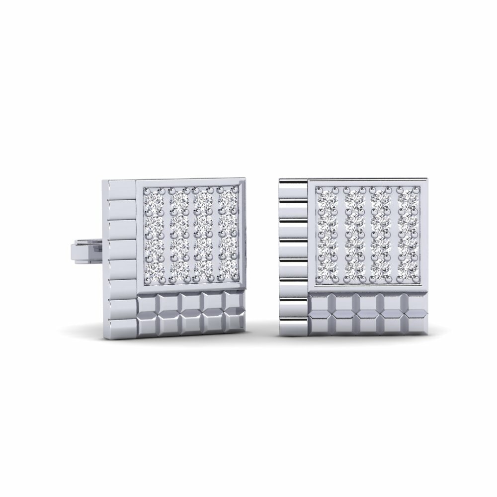 Boutons De Manchette Arbre De Gondor - Métal, Motif Blanc, Cadeau Mariage Homme, Seigneur Des Anneaux - 11