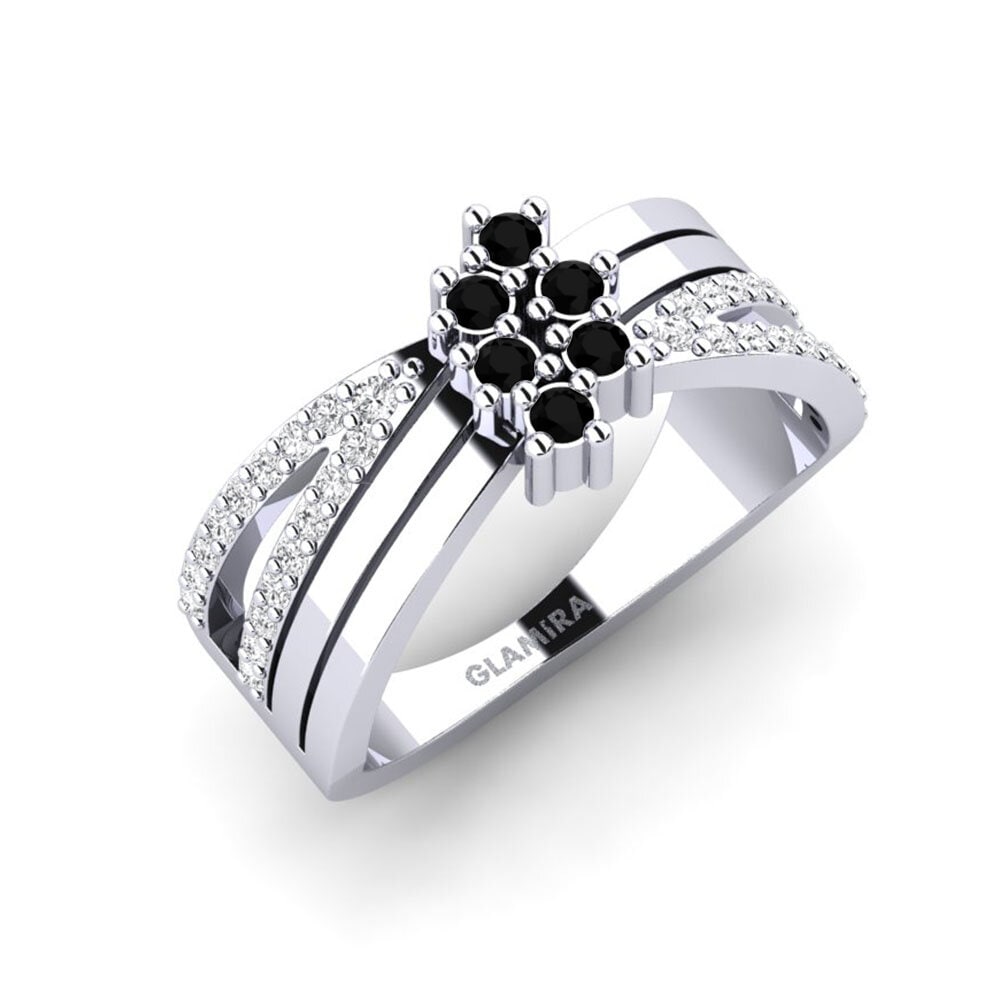 Zwarte Saffier Ringen Errenteria