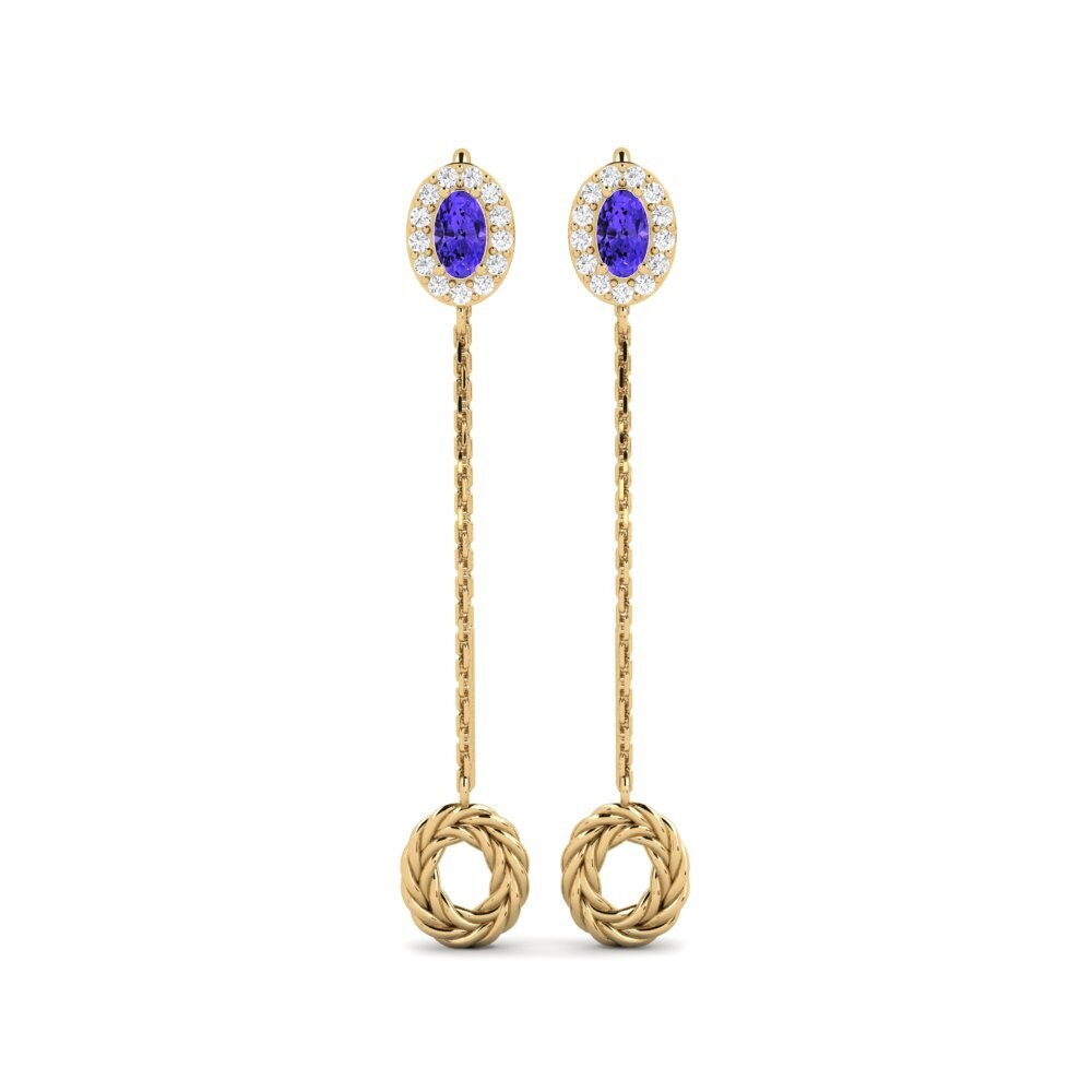 Oval Tanzanite Women's Earring Errugabea