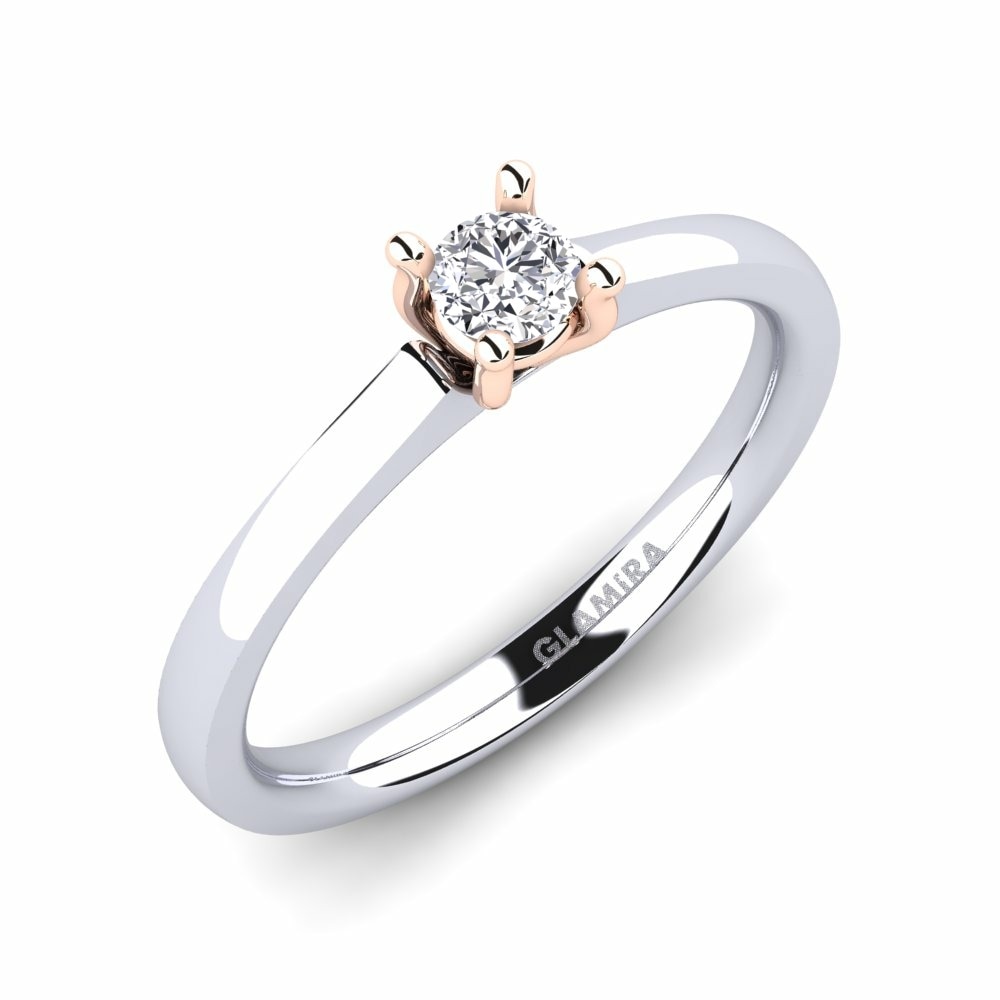 18k White & Rose Gold Engagement Ring Ersilia