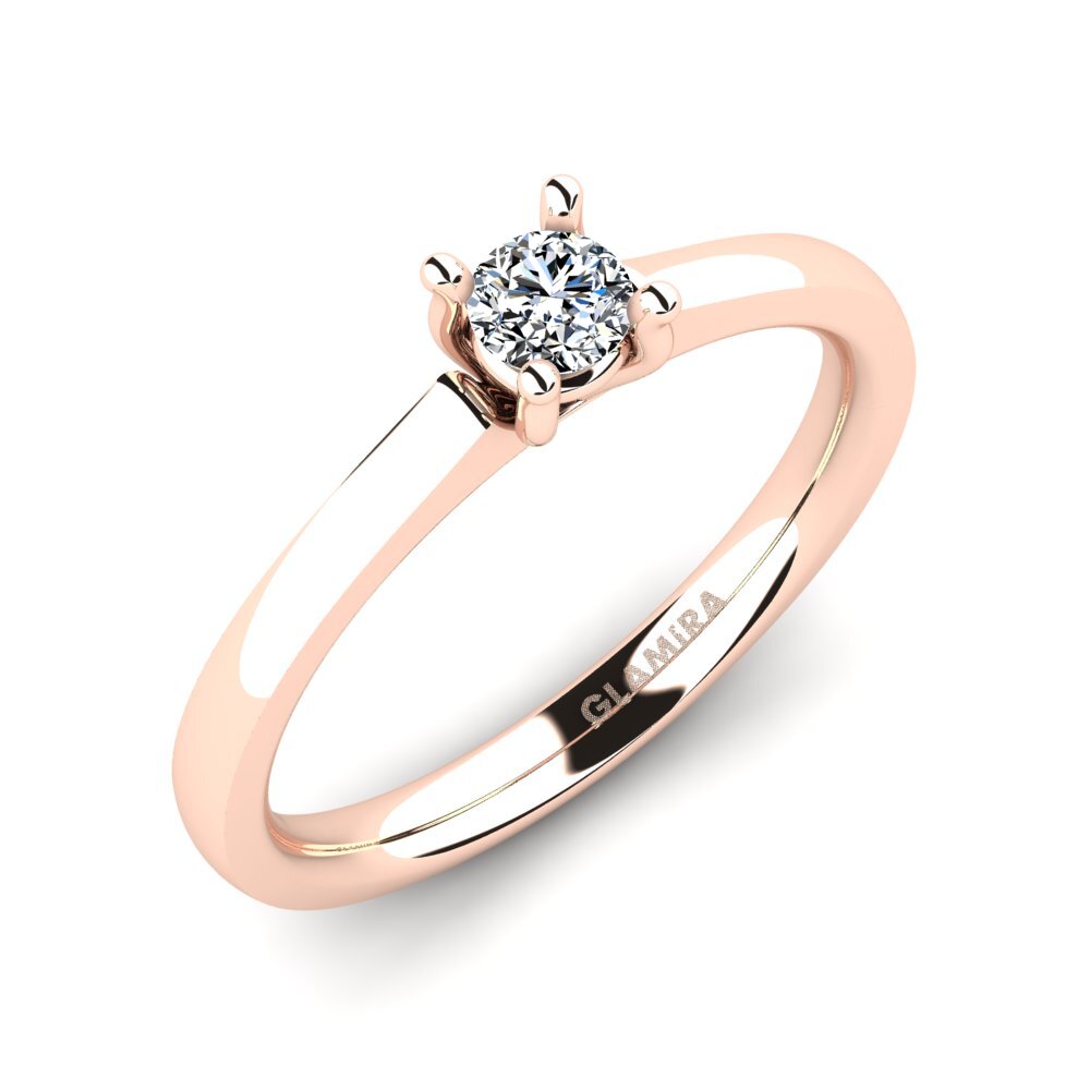 Rotgold 750 Zirkonia Damenring Ersilia