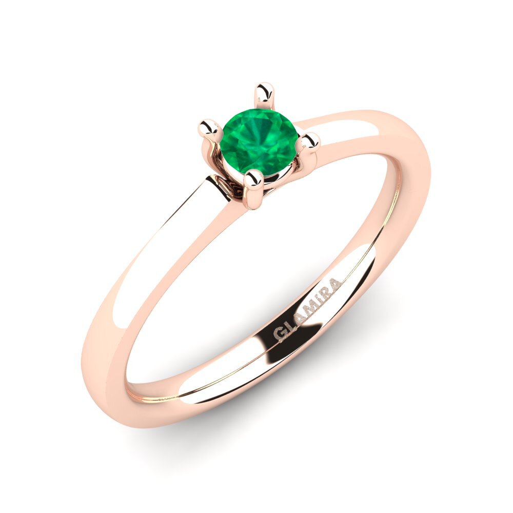 Rotgold 750 Smaragd Damenring Ersilia