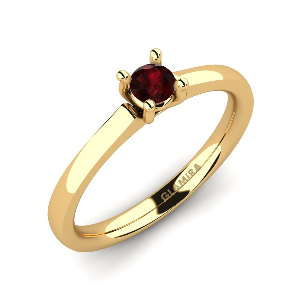 Or Jaune 750 Grenat Bague pour femme Ersilia