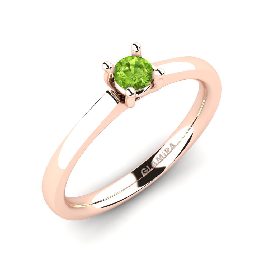 Rotgold 750 Peridot Damenring Ersilia