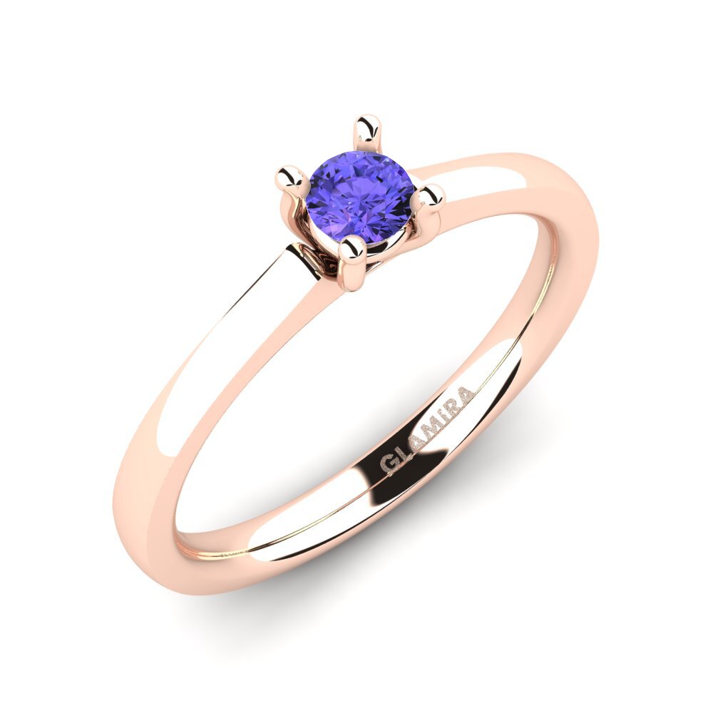Rotgold 750 Tansanit Damenring Ersilia