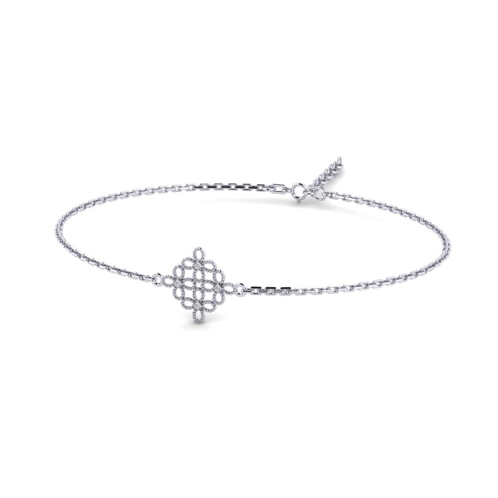 925 Prata de lei Diamante Produzido em Laboratório Pulseira Feminino Ertgred
