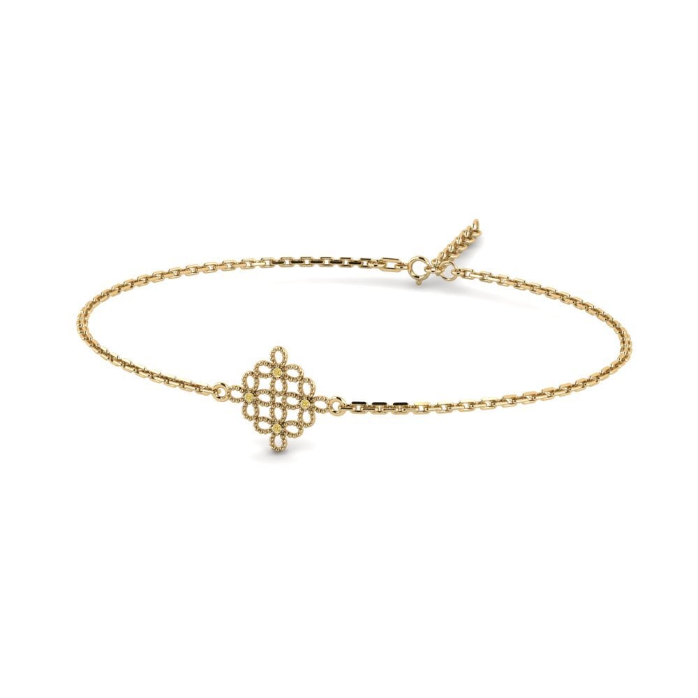 Diamante Amarillo Pulsera de Mujer Ertgred