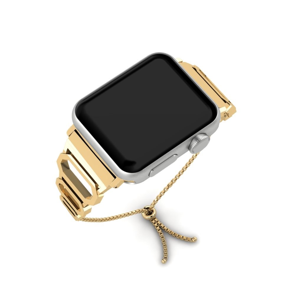 Stainless Steel /14k Yellow Gold Apple Watch® Strap Escapade - B