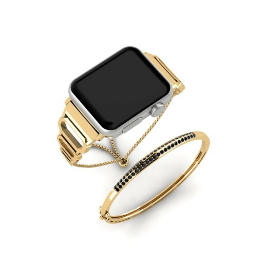 Apple Watch® Escapade Set Stainless Steel / 585 Yellow Gold & Kim Cương Đen