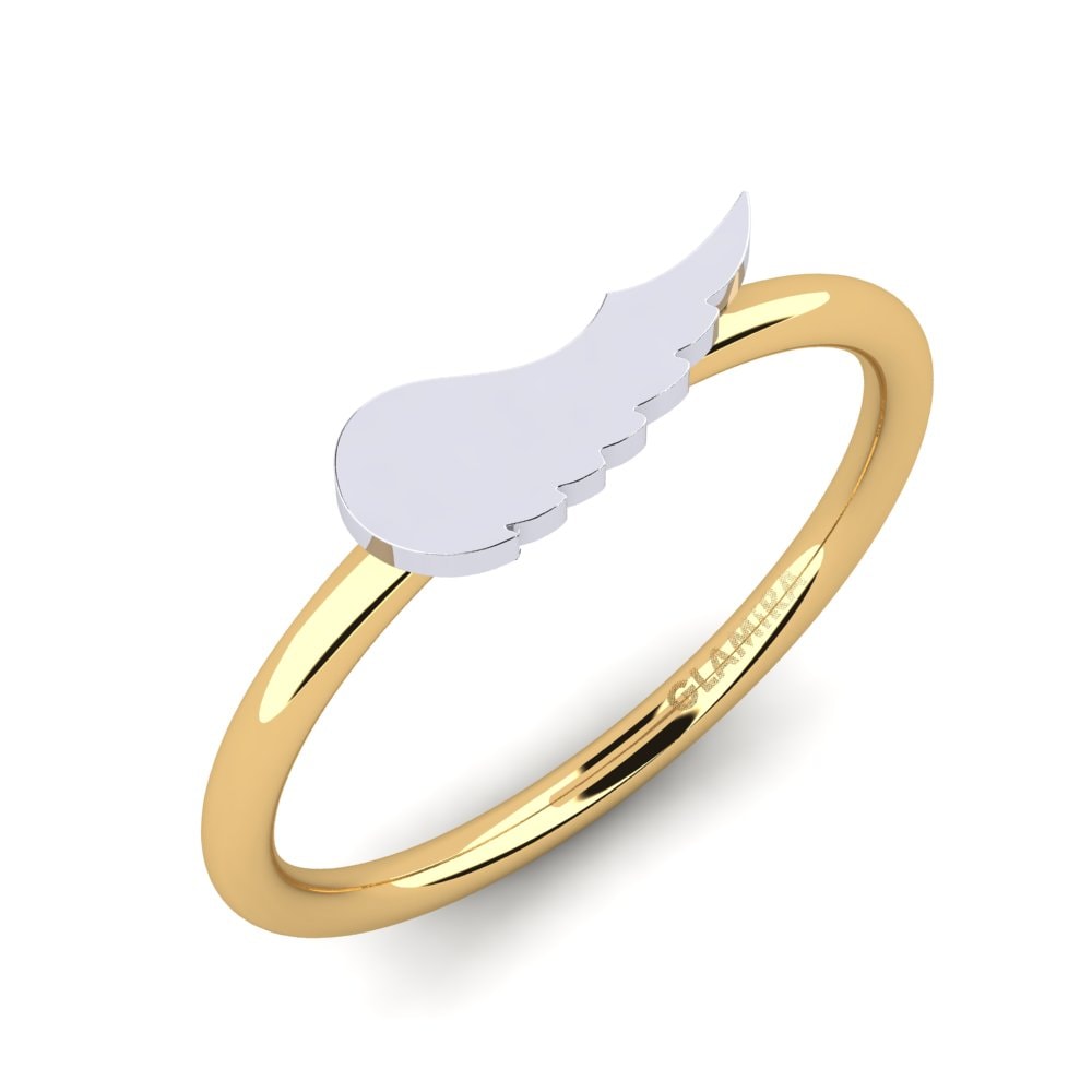 9k Oro Amarillo/Blanco Anillo Esinome