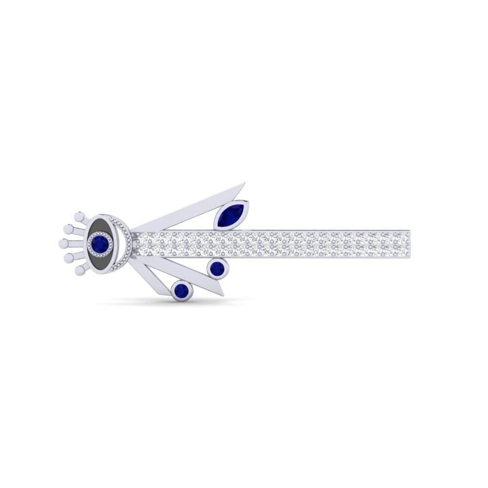 Plata 925 Zafiro Pinzas de Cabello Essenza