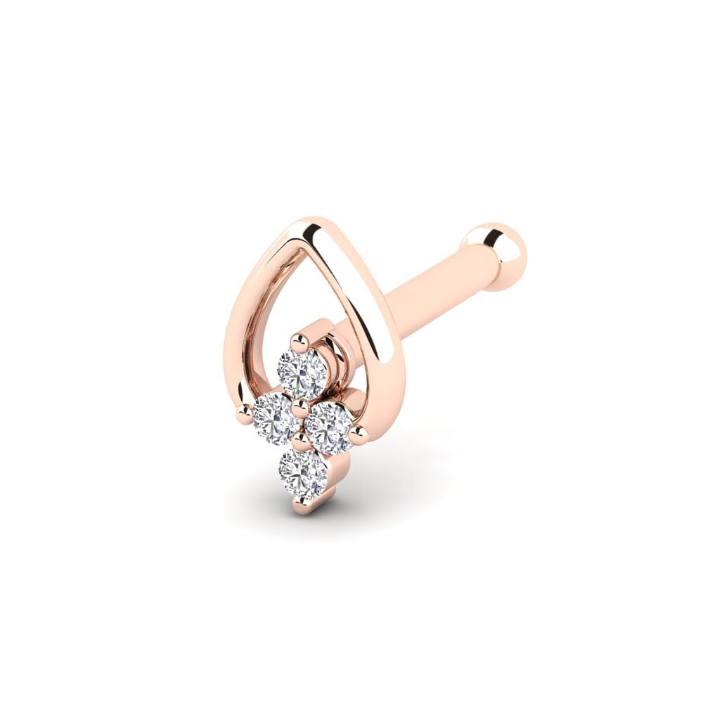Piercing Red Color Compre GLAMIRA Piercing Nariz Essoral en corte Redondo 0.02 Quilates 9k ...