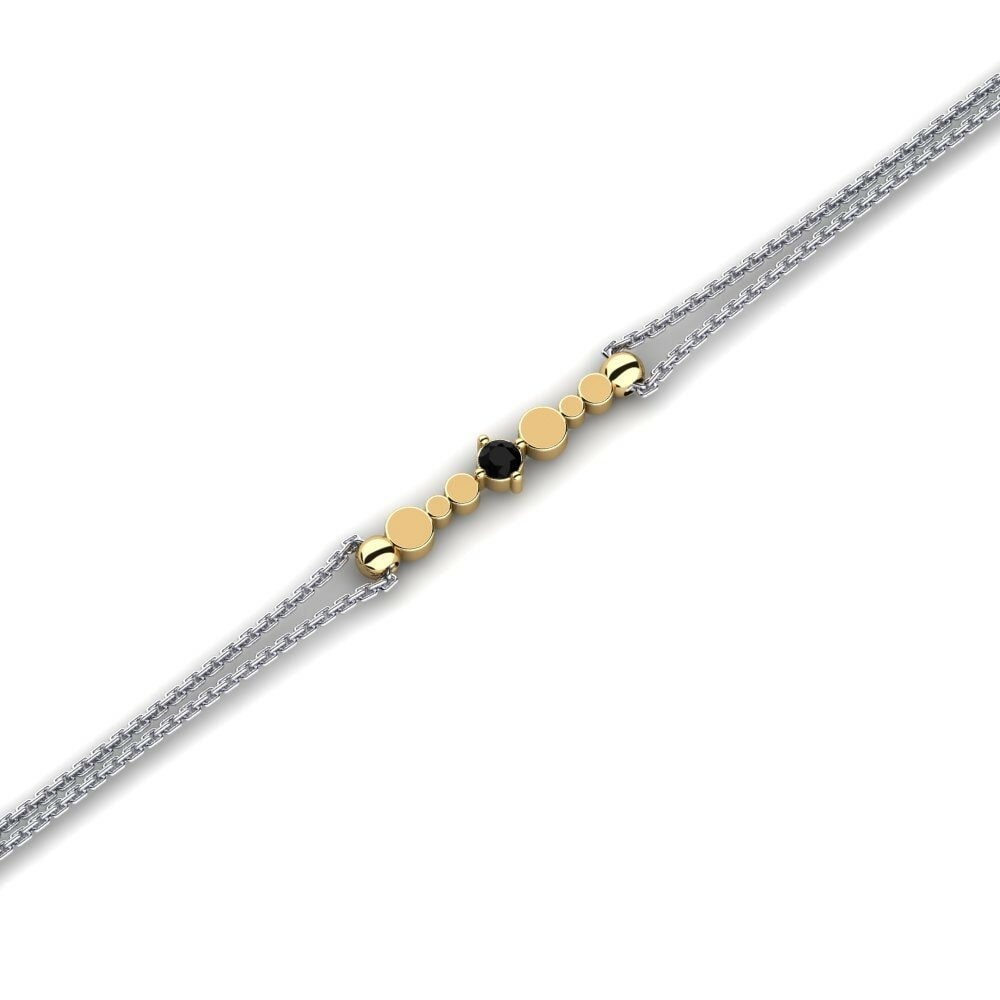 9k Oro Blanco & Amarillo Pulsera de Mujer Estate