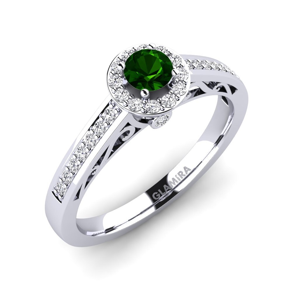 Green Tourmaline Engagement Ring Estelle