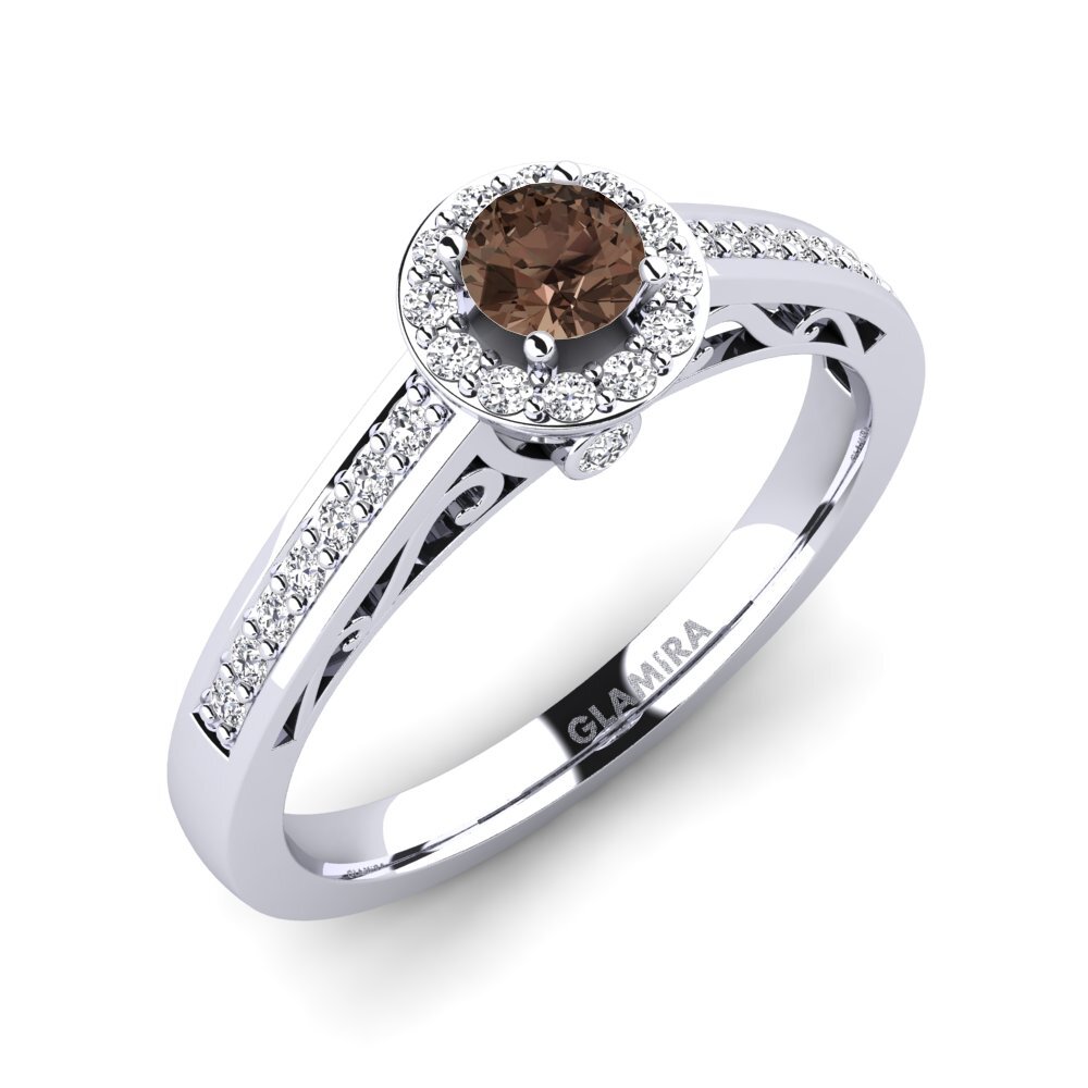 Smoky Quartz Engagement Ring Estelle