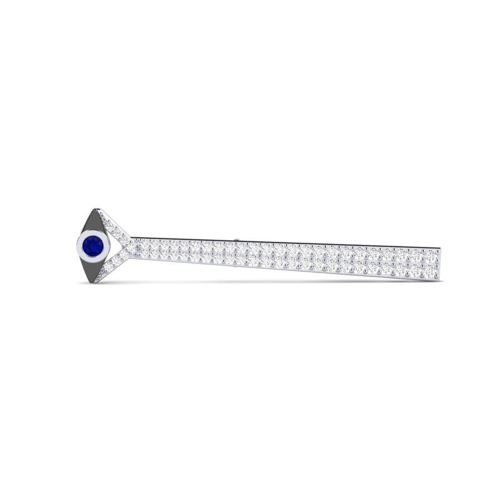 Plata 925 Zafiro Pinzas de Cabello Estlife