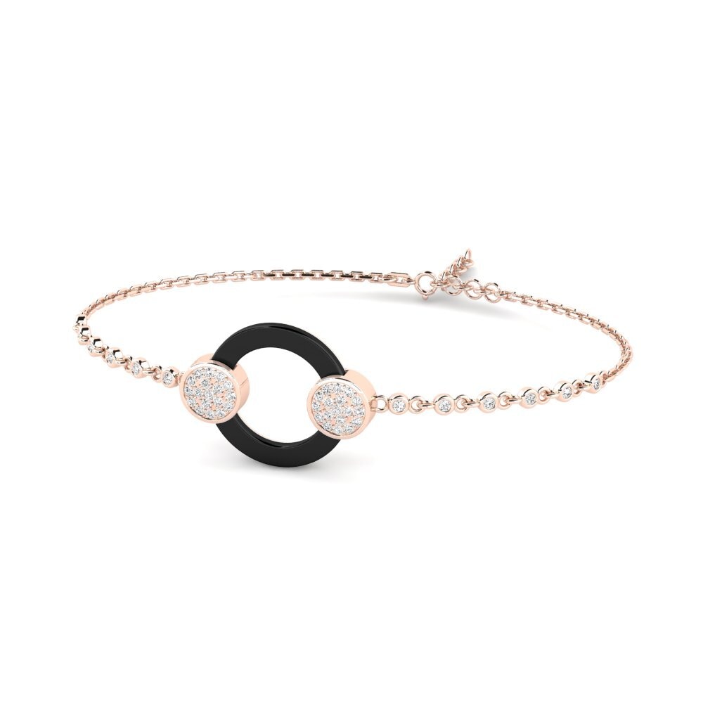 14k Oro Rosa Moissanita Pulsera de Mujer Esya