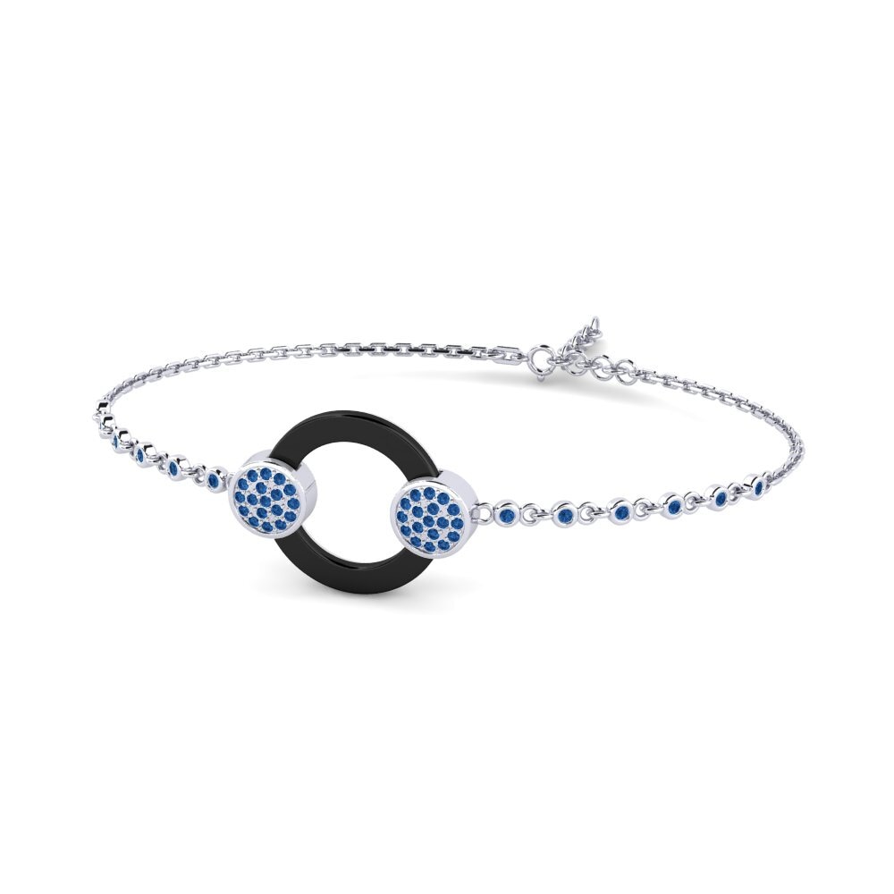 950 Palladium Dark Blue Zirconia Bracelet Esya
