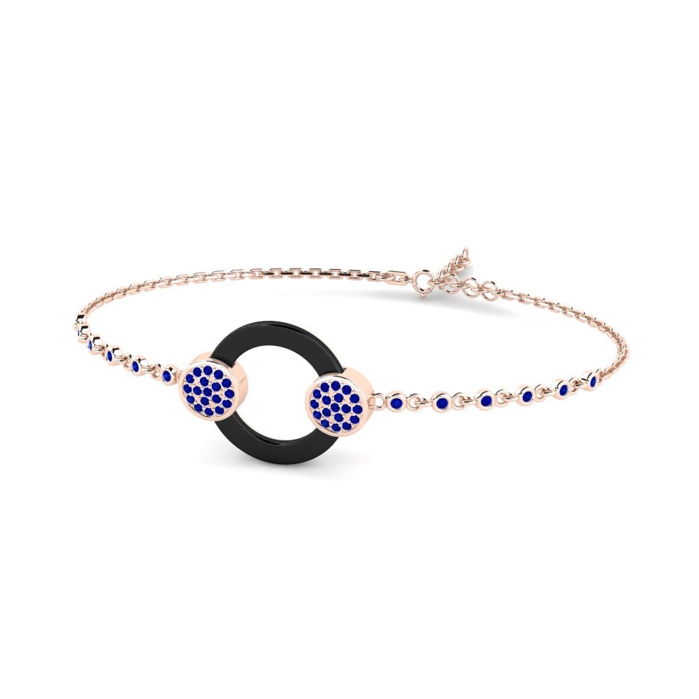18k Oro Rosa Zafiro Pulsera de Mujer Esya