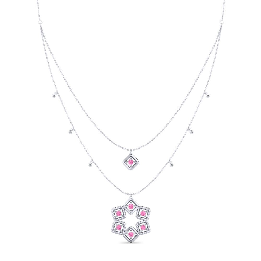 Zafiro Rosado Collar de Mujer Ethas