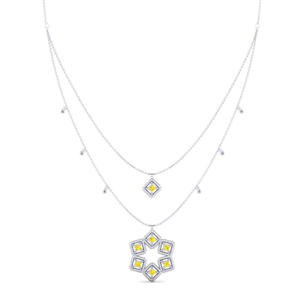 Zafiro amarillo Collar de Mujer Ethas