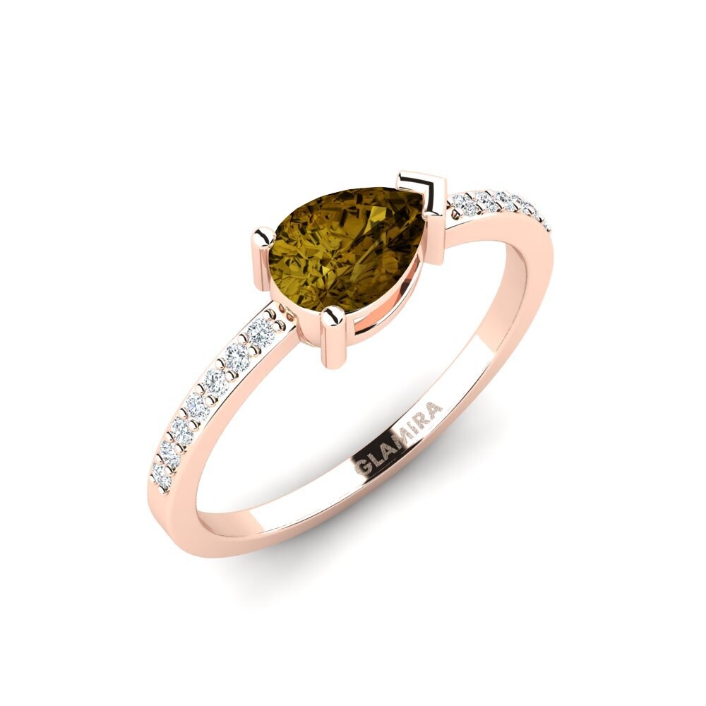 Brown Zircon Engagement Ring Ethera