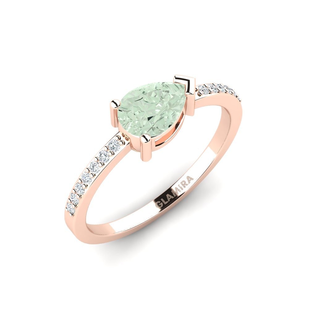 Green Amethyst Engagement Ring Ethera