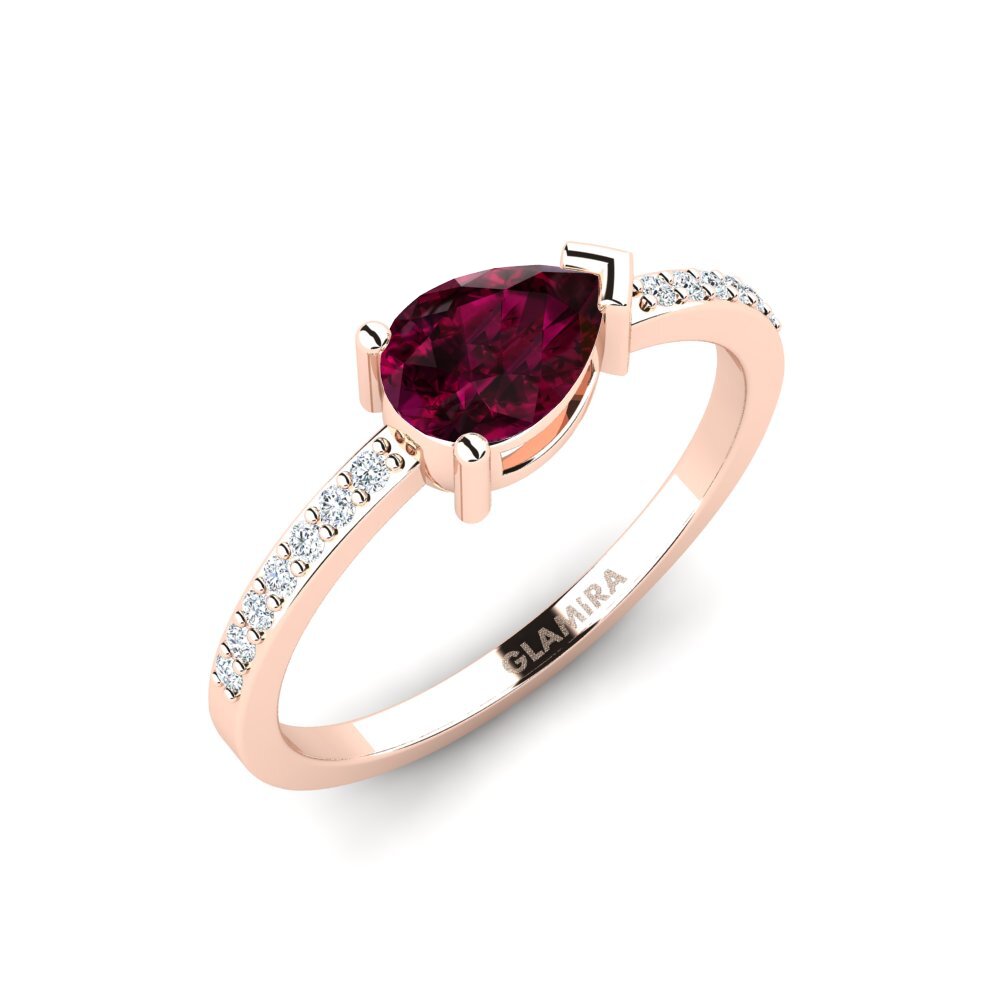 Rhodolite Garnet Engagement Ring Ethera