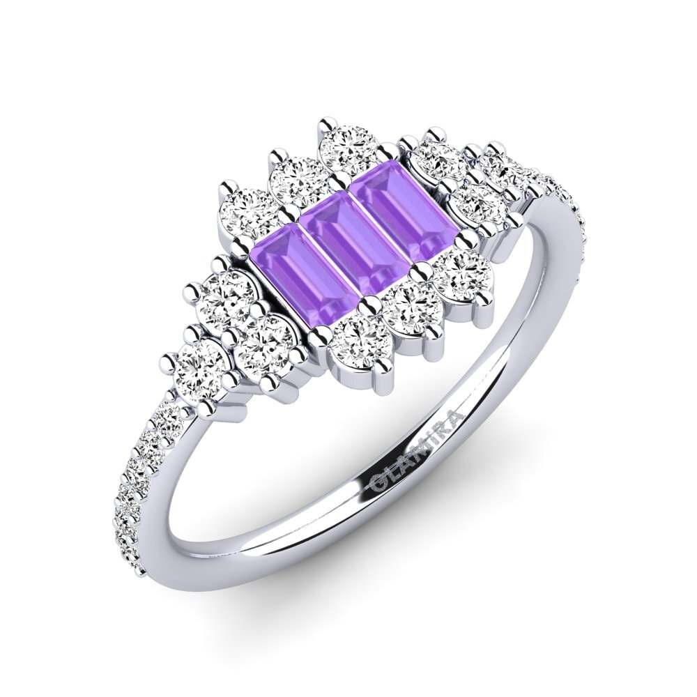 Baguette Amethyst Verlobungsring Ethly