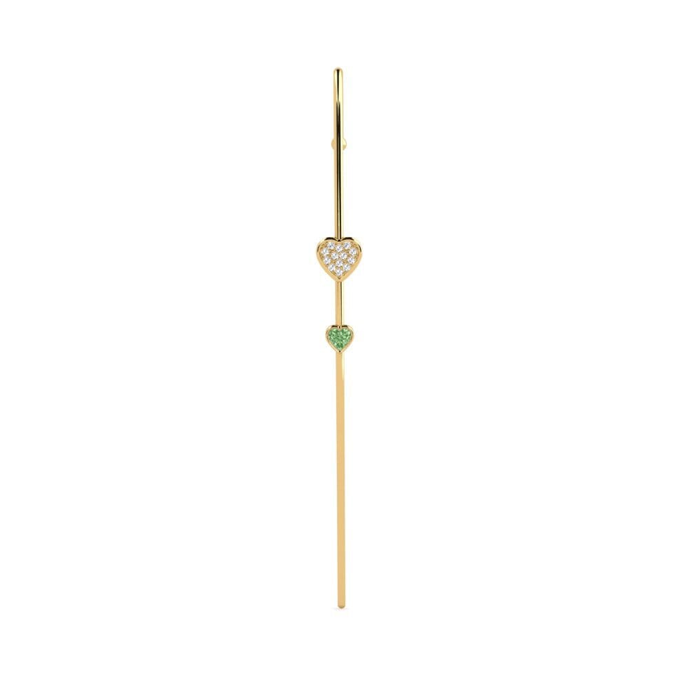 9ct Yellow Gold Green Diamond Ear Piercing Etirhpen