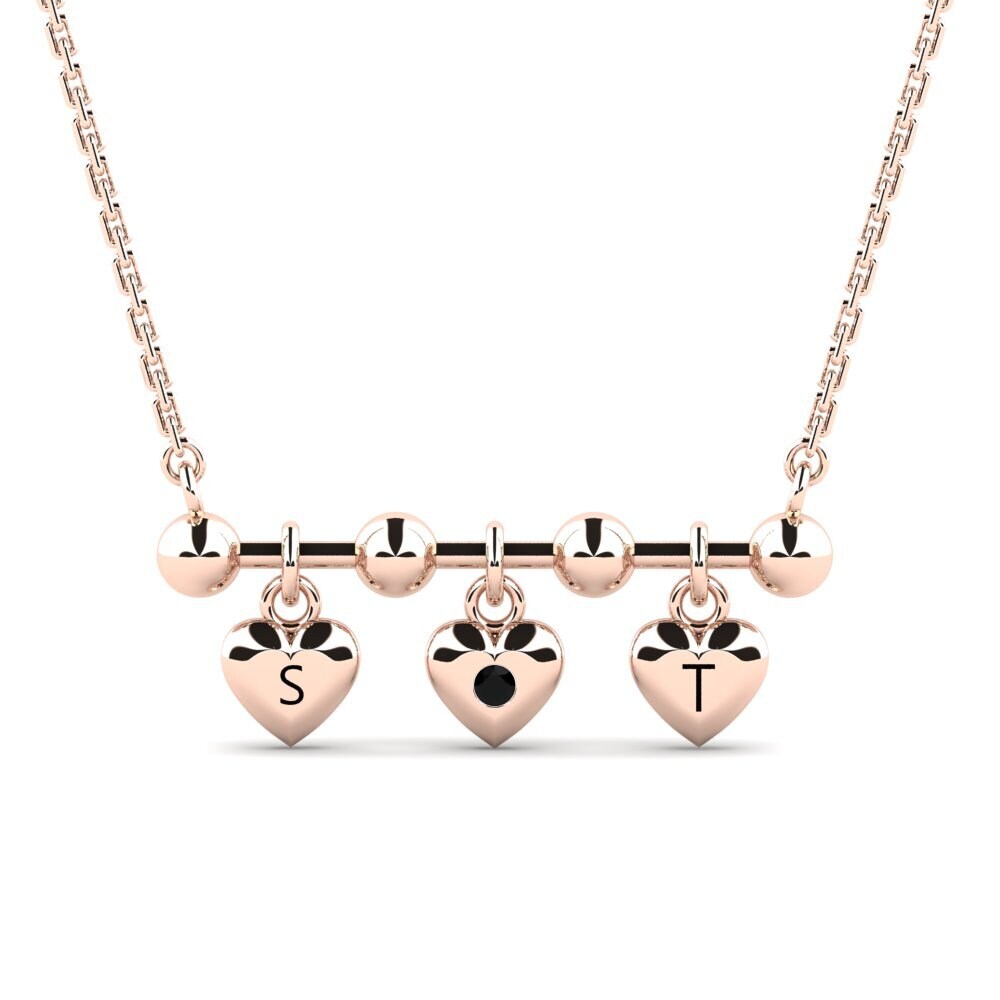 Schwarzer Diamant Damen halskette Ettie