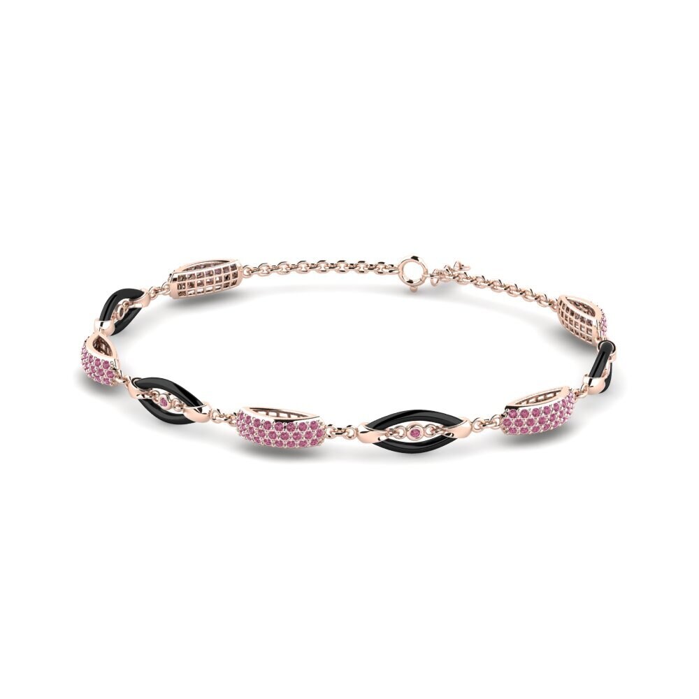 14K Rose Gold Rhodolite Garnet Bracelet Eularia